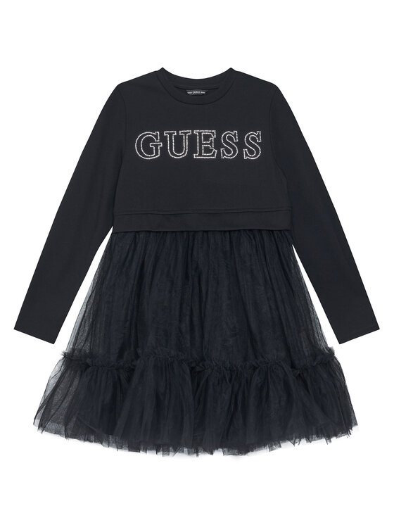 Guess Ежедневна рокля J5YK03 KAUH0 Черен Regular Fit цвят на ниска цена