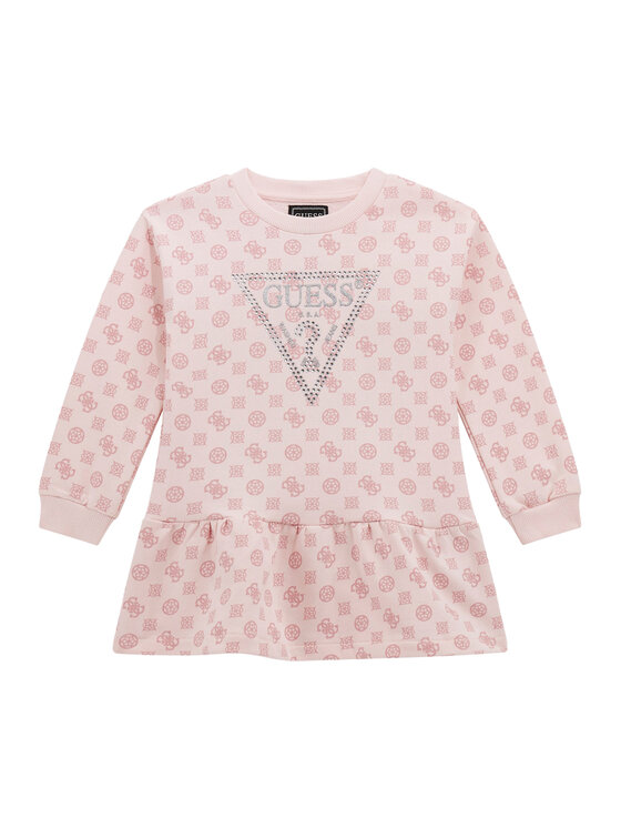 Guess Ежедневна рокля K5BK18 KAD74 Розов Regular Fit цвят на ниска цена