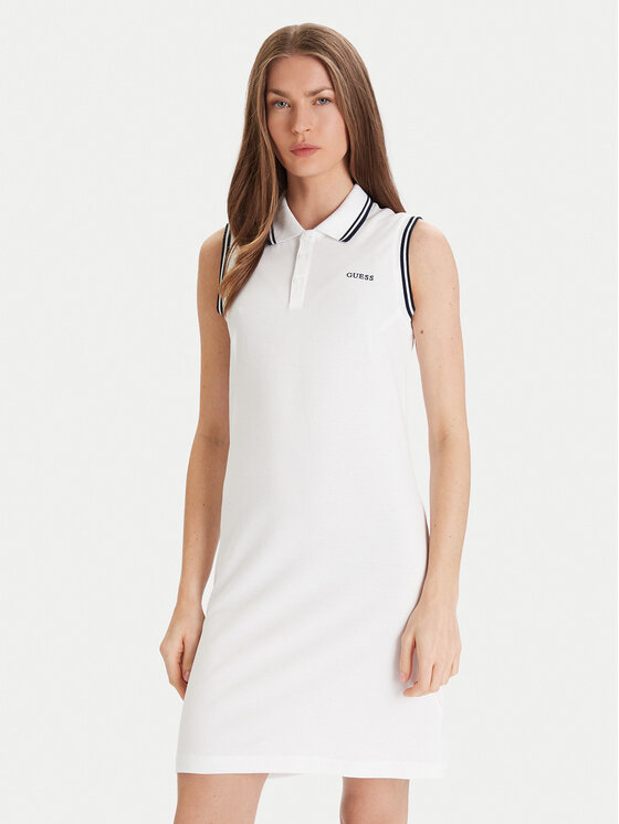 Guess Ежедневна рокля V5GK04 KCOK1 Бял Bodycon Fit цвят на ниска цена