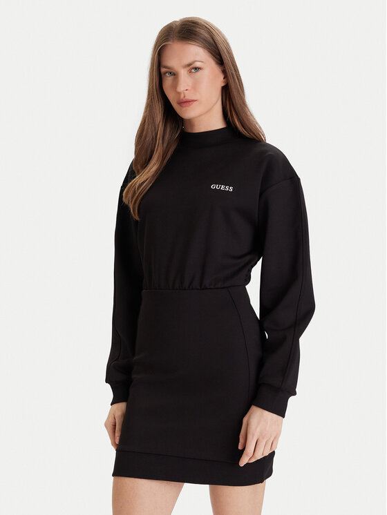 Guess Ежедневна рокля V5YK02 KCX22 Черен Regular Fit цвят на ниска цена