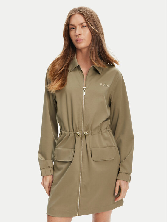 Guess Ежедневна рокля V5YK04 KCX42 Зелен Regular Fit цвят на ниска цена