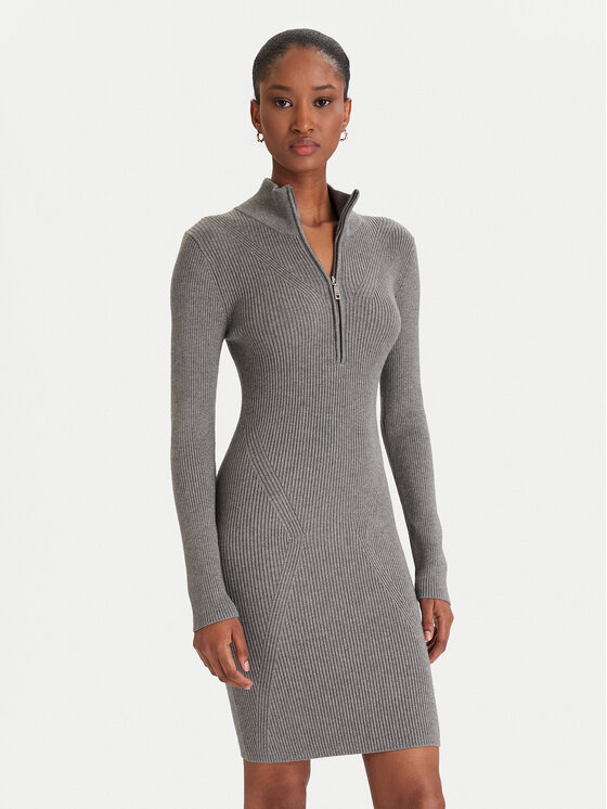 Guess Ежедневна рокля W5BK45 Z0572 Сив Slim Fit цвят на ниска цена