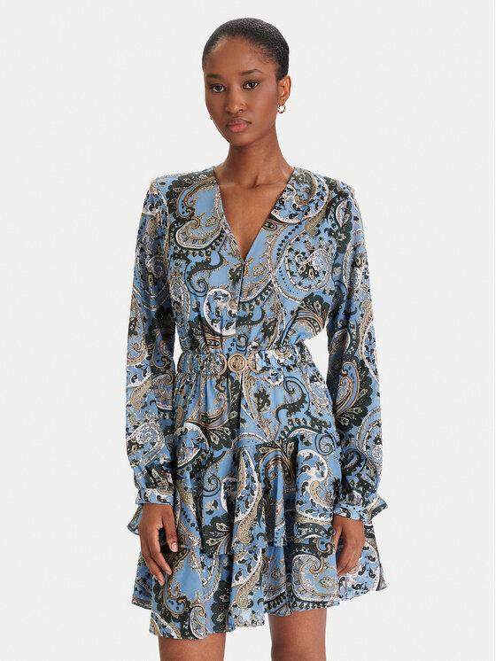 Guess Ежедневна рокля W5BK53 W2770 Син Regular Fit цвят на ниска цена