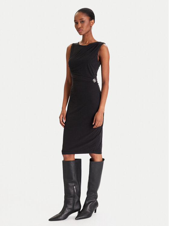 Guess Ежедневна рокля W5YK27 KAQL2 Черен Regular Fit цвят на ниска цена