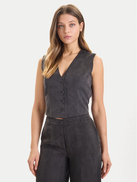 Guess Елек W5YH51 WH5N2 Черен Regular Fit цвят на ниска цена