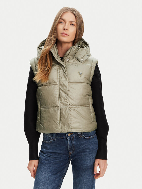 Guess Жилетка за костюм W5YL11 WHDO2 Зелен Regular Fit цвят на ниска цена