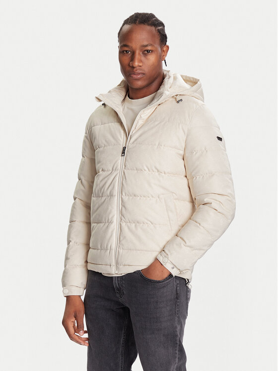 Guess Зимно яке M5BL0B W2322 Екрю Relaxed Fit цвят на ниска цена