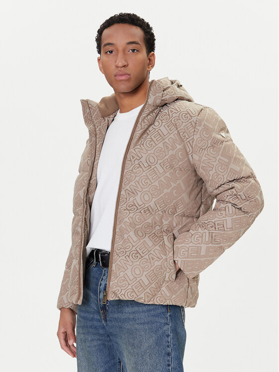 Guess Зимно яке M5BL2D W2752 Бежов Regular Fit цвят на ниска цена