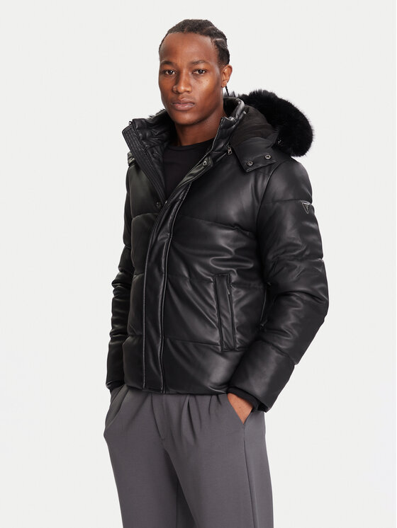 Guess Зимно яке M5BL2F W1050 Черен Regular Fit цвят на ниска цена