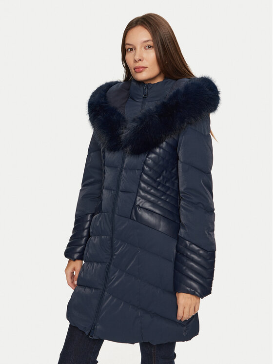 Guess Зимно яке New Oxana W4BL61 WGLZ0 Тъмносин Regular Fit цвят на ниска цена