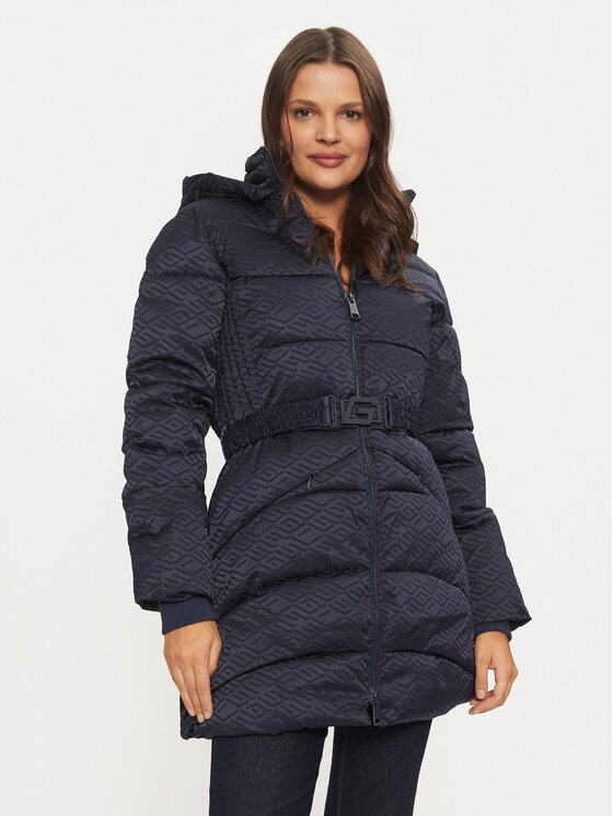 Guess Зимно яке Seline W4BL58 WGL72 Тъмносин Regular Fit цвят на ниска цена