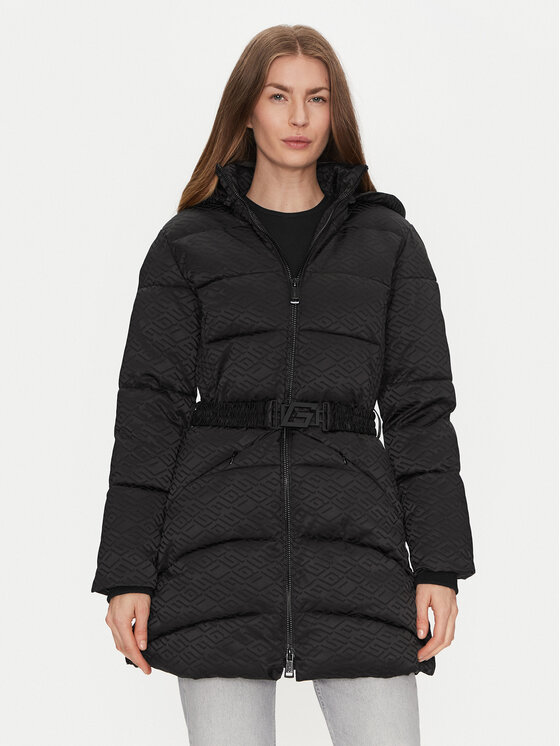 Guess Зимно яке Seline W4BL58 WGL72 Черен Regular Fit цвят на ниска цена