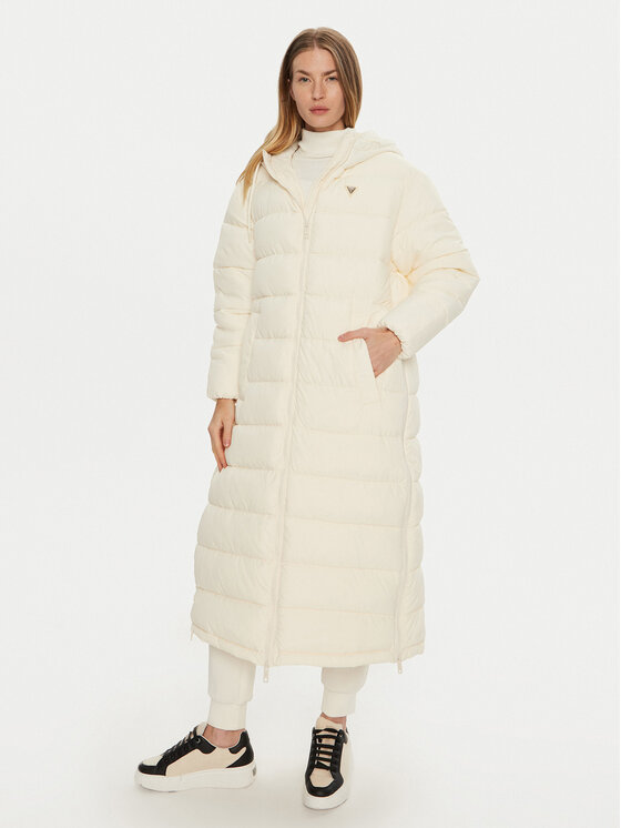 Guess Зимно яке V4BL04 WFYE2 Бежов Regular Fit цвят на ниска цена