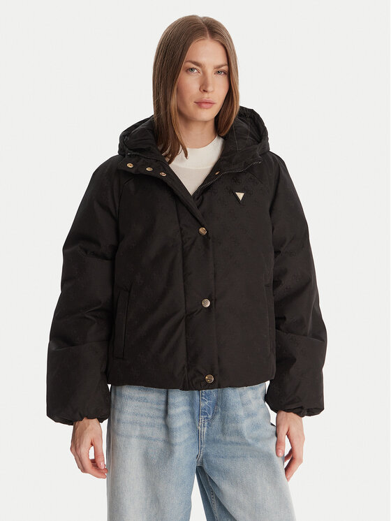 Guess Зимно яке V5BL07 WGLW2 Черен Regular Fit цвят на ниска цена