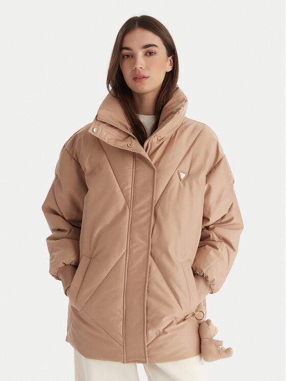 Guess Зимно яке V5BL13 WHHZ2 Бежов Regular Fit цвят на ниска цена