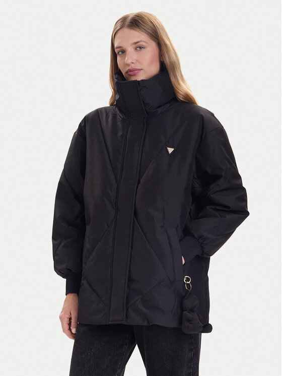 Guess Зимно яке V5BL13 WHHZ2 Черен Regular Fit цвят на ниска цена