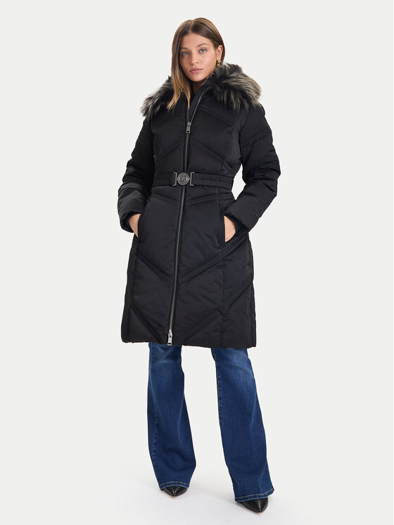 Guess Зимно яке W5BL33 WG092 Черен Regular Fit цвят на ниска цена