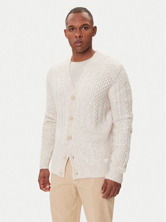 Guess Кардиган M5BR15 Z0462 Бежов Regular Fit цвят на ниска цена