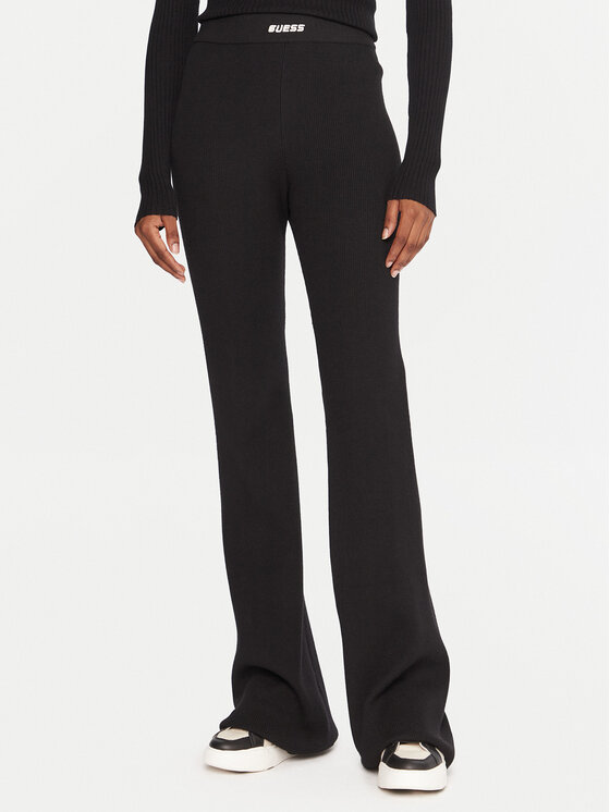 Guess Клин V5BB08 Z3JD2 Черен Flare Fit цвят на ниска цена