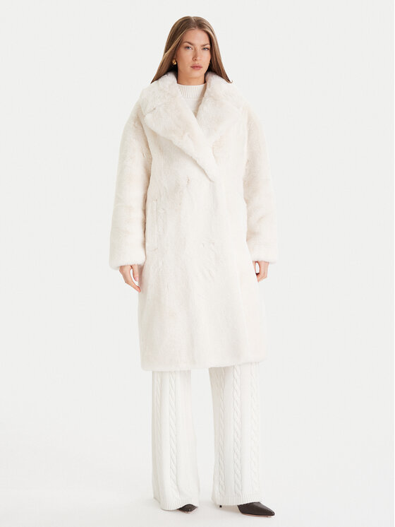 Guess Кожено палто W5BL95 WJ110 Екрю Regular Fit цвят на ниска цена