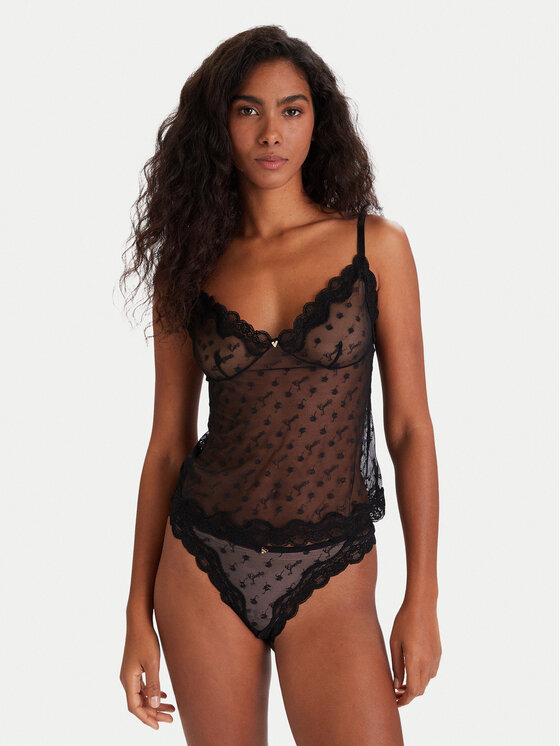 Guess Комплект бельо O5BG01 K1790 Черен цвят на ниска цена