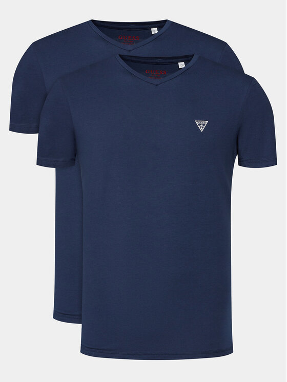 Guess Комплект тениски Caleb U97G03 KCD31 Тъмносин Regular Fit цвят на ниска цена