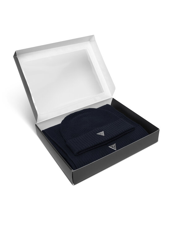 Guess Комплект шал и шапка M4BZ14 Z2W80 Тъмносин цвят на ниска цена