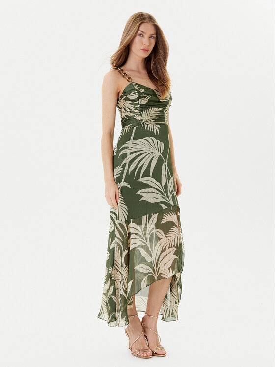 Guess Лятна рокля W5YK64 WCWF2 Зелен Regular Fit цвят на ниска цена