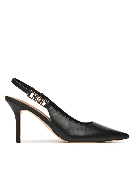 Guess Обувки на ток FLTNS4 LEA05 Черен цвят на ниска цена