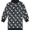 Guess Плетена рокля J5BK03 Z3K10 Черен Regular Fit цвят на ниска цена