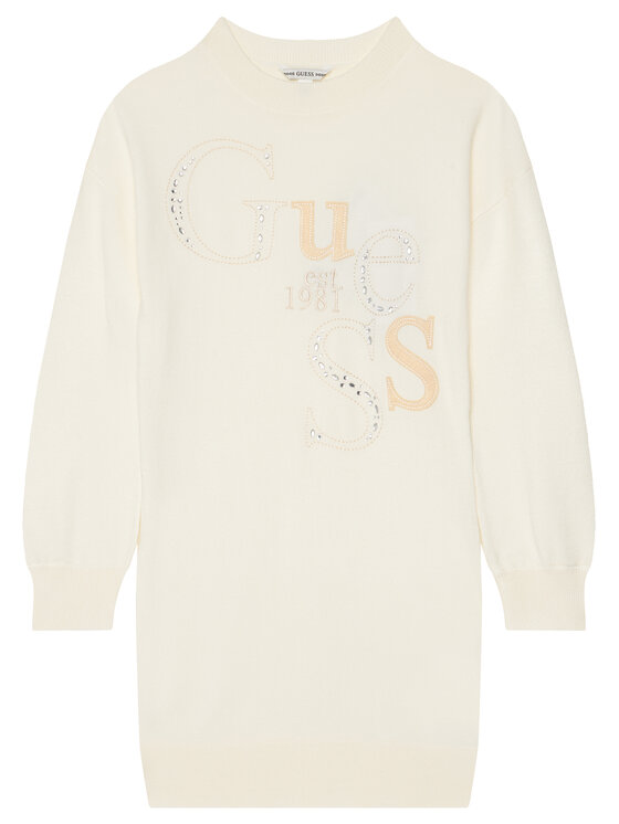 Guess Плетена рокля J5BK20 Z2NQ2 Бежов Regular Fit цвят на ниска цена