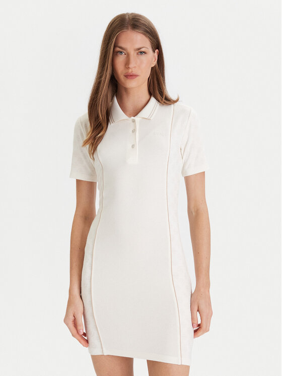 Guess Плетена рокля V5YK00 KCX12 Екрю Regular Fit цвят на ниска цена