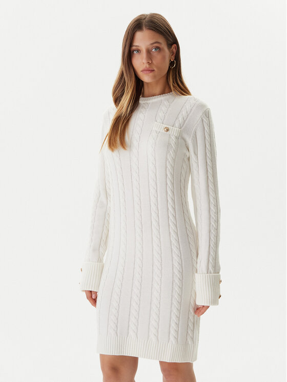 Guess Плетена рокля W5BK46 Z1192 Екрю Regular Fit цвят на ниска цена