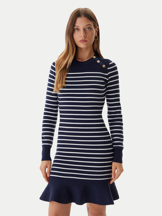 Guess Плетена рокля W5BK47 Z0422 Тъмносин Regular Fit цвят на ниска цена