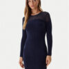 Guess Плетена рокля W5BK63 Z0890 Тъмносин Slim Fit цвят на ниска цена