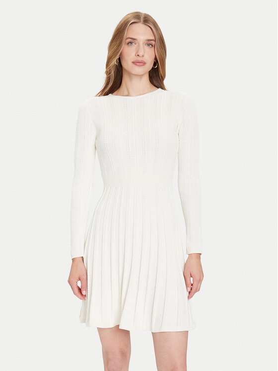 Guess Плетена рокля W5BK79 Z3902 Бежов Regular Fit цвят на ниска цена