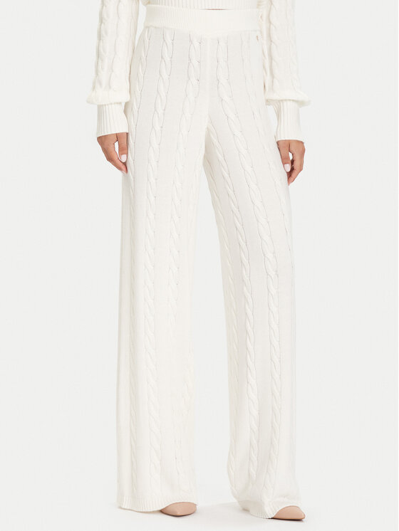 Guess Плетени панталони W5BB52 Z1192 Екрю Regular Fit цвят на ниска цена