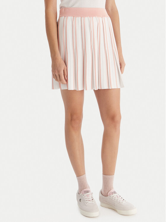 Guess Плисирана пола V5GD00 Z3D60 Бял Regular Fit цвят на ниска цена