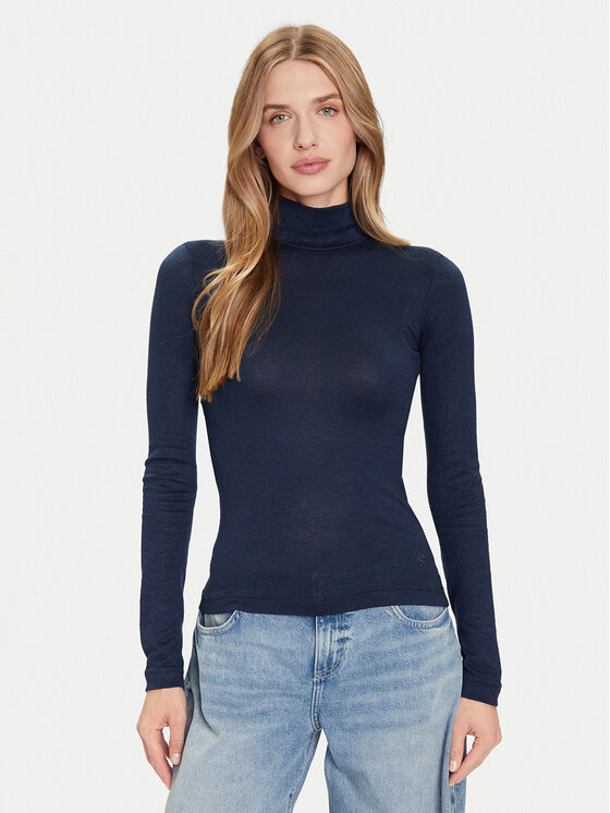 Guess Поло W4BP14 KCGM2 Син Slim Fit цвят на ниска цена