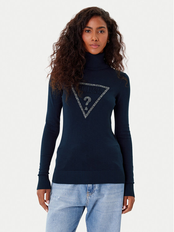 Guess Поло W5BR39 Z2NQ2 Тъмносин Regular Fit цвят на ниска цена