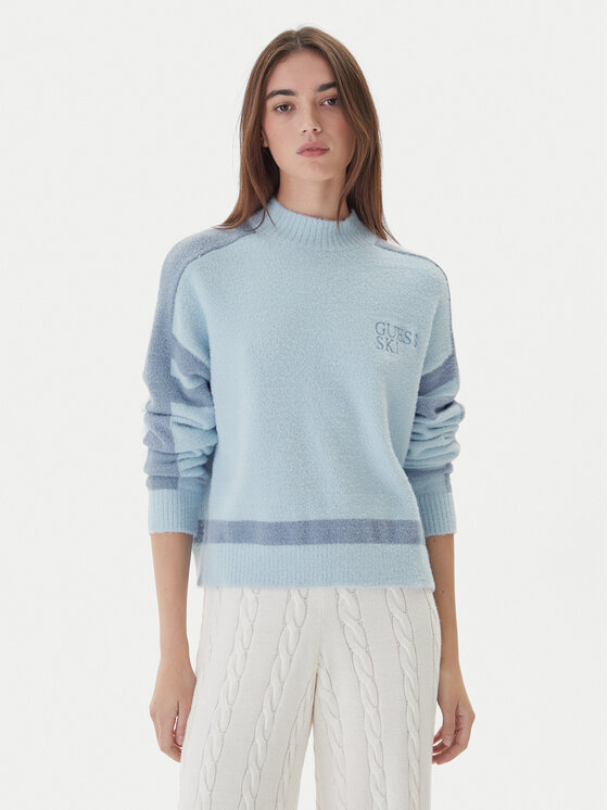 Guess Поло W5BR78 Z4242 Син Relaxed Fit цвят на ниска цена