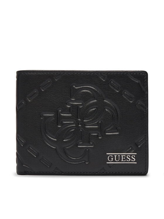Guess Портфейл SMBOMG LEA20 Черен цвят на ниска цена
