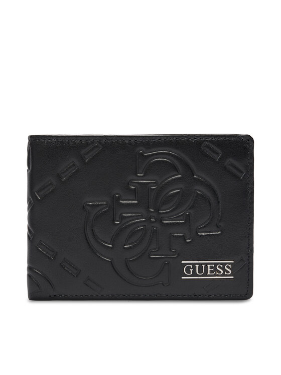 Guess Портфейл SMBOMG LEA27 Черен цвят на ниска цена