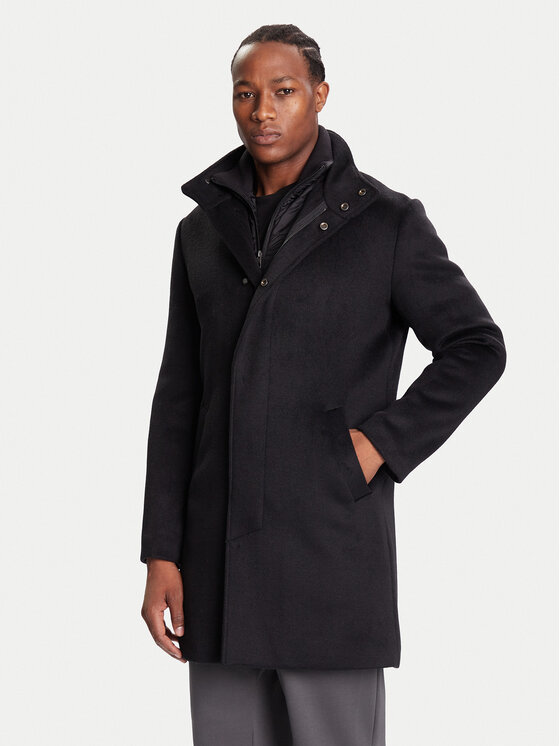 Guess Преходно палто M4BL30 WGJ82 Черен Regular Fit цвят на ниска цена