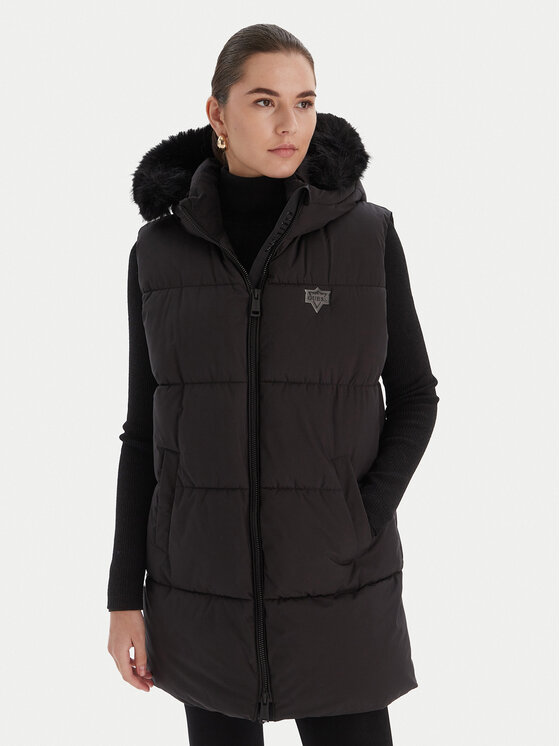 Guess Преходно яке 179613 Черен Classic Fit цвят на ниска цена