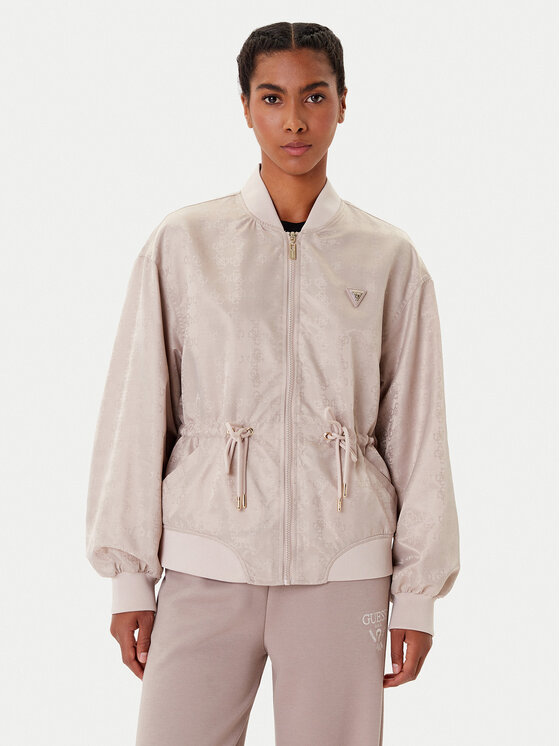 Guess Преходно яке V5YL11 WHFU0 Бежов Regular Fit цвят на ниска цена