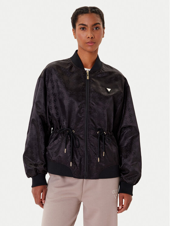 Guess Преходно яке V5YL11 WHFU0 Черен Regular Fit цвят на ниска цена