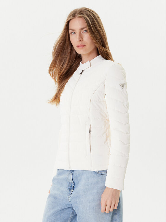 Guess Преходно яке W5YL13 WHDQ0 Екрю Regular Fit цвят на ниска цена