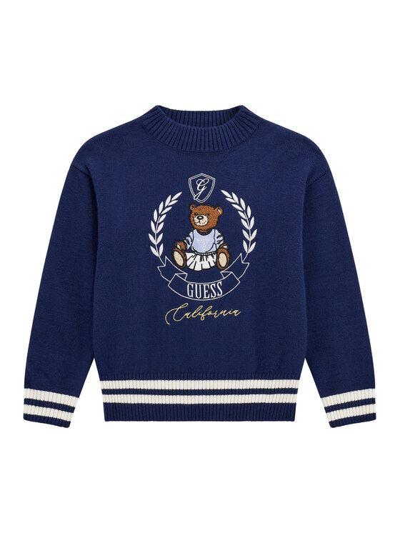 Guess Пуловер J5BR11 Z3GS0 Тъмносин Regular Fit цвят на ниска цена