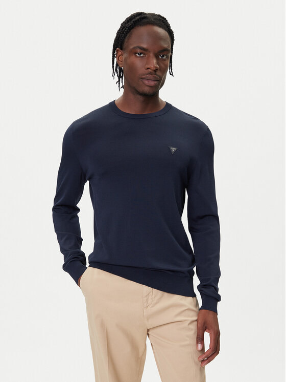 Guess Пуловер M4YR29 Z3DM0 Тъмносин Regular Fit цвят на ниска цена